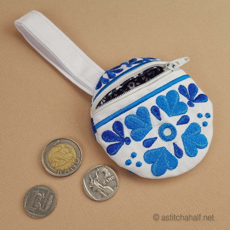 Winter Tears ITH Coin Purse - a-stitch-a-half