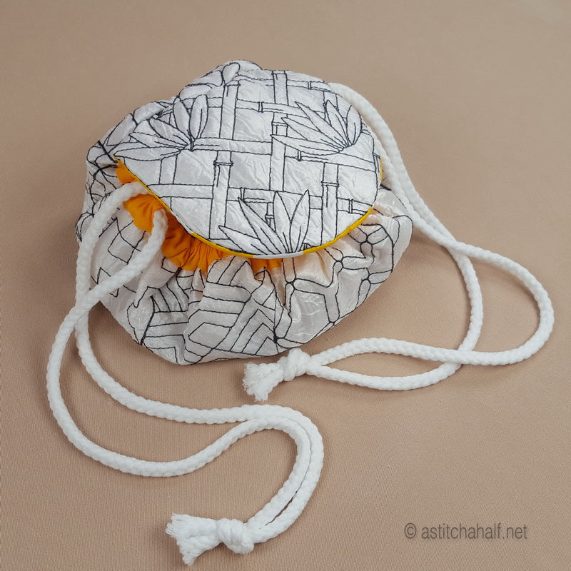 Kikko Sashiko Circle Bag - a-stitch-a-half