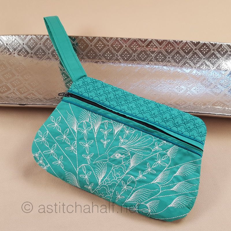 Handmade Cotton Ethnic Rajasthani Embroidered Bags 2 Peacock Degin Clutch  for Women Sling Clutch with Handle Purses for Ladies Girls