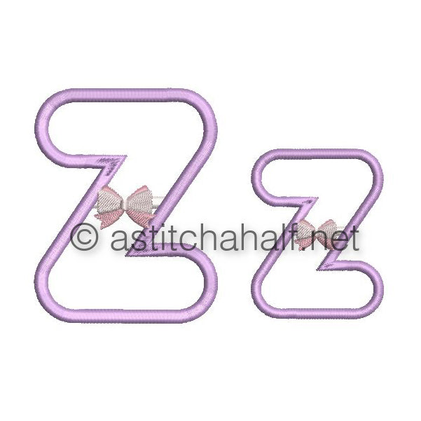 Tiny Tots Monogram Z - aStitch aHalf