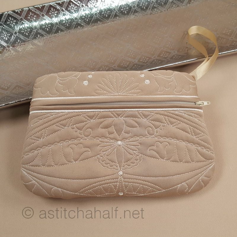 Memory Lane Quilted Zipper Purse