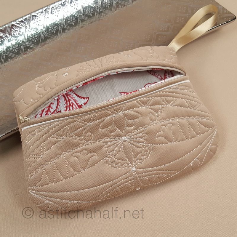 Memory Lane Quilted Zipper Purse