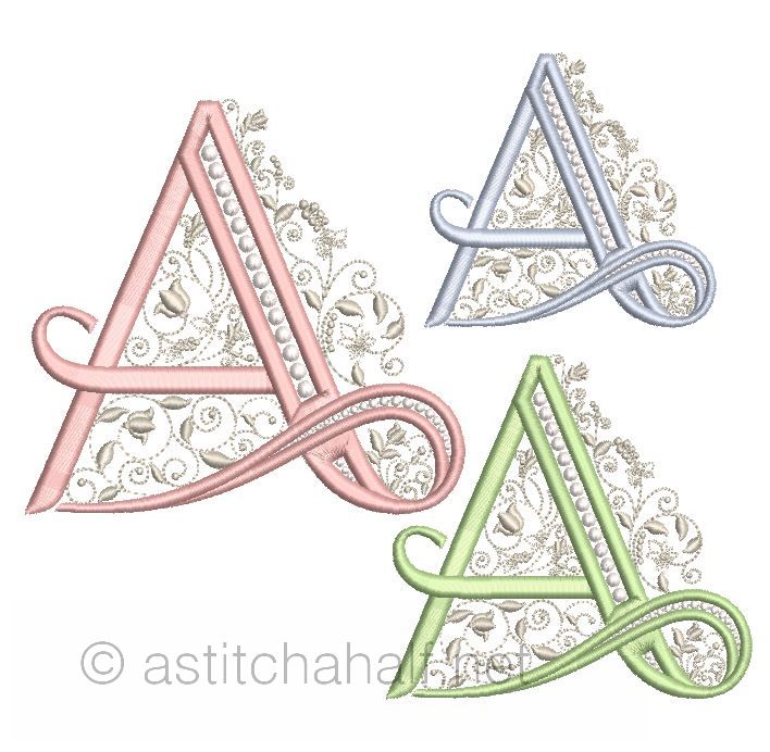 French Knot Monogram A
