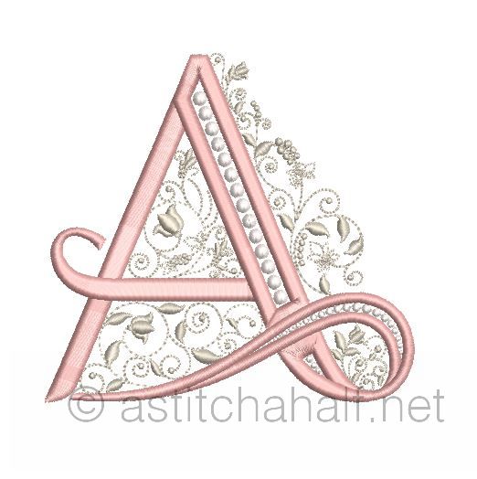 French Knot Monogram A