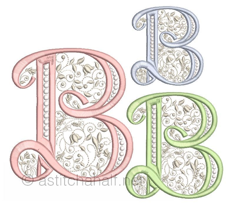French Knot Monogram B