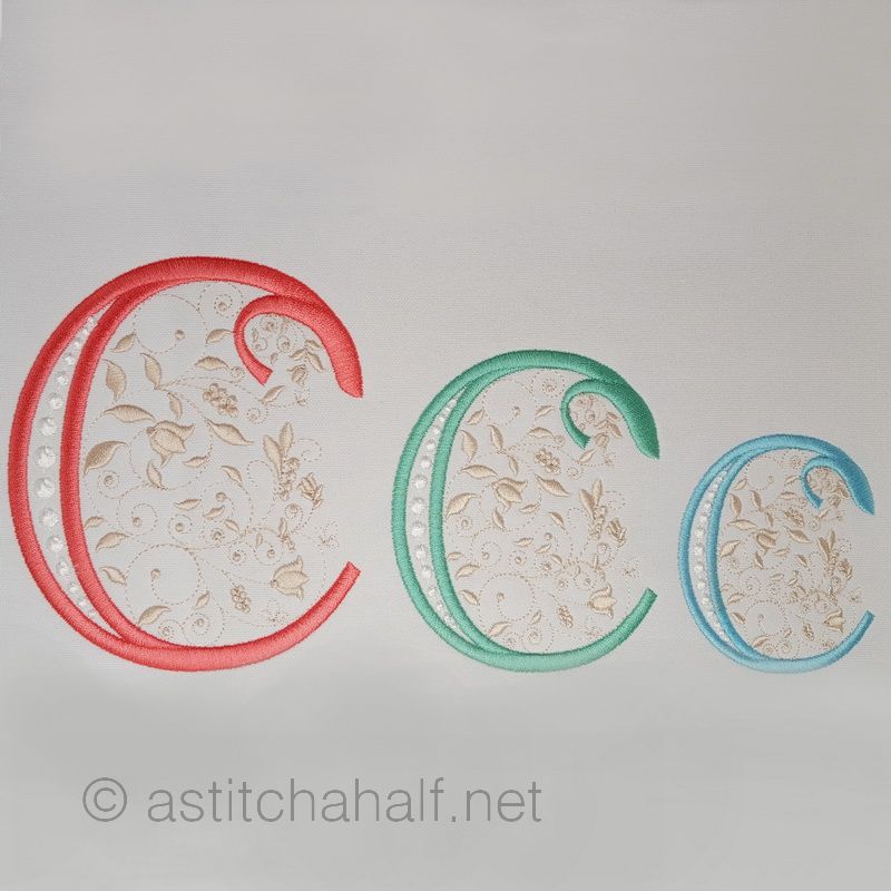 French Knot Monogram C - aStitch aHalf