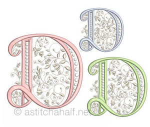 French Knot Monogram D