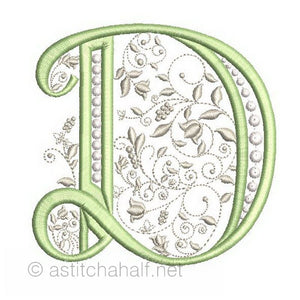 French Knot Monogram D