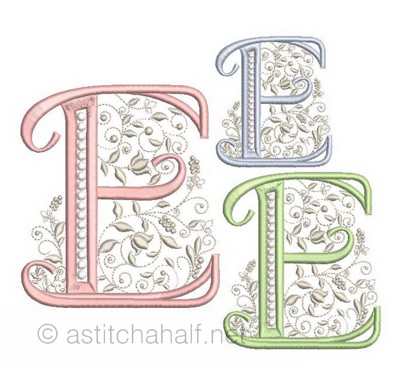 French Knot Monogram E