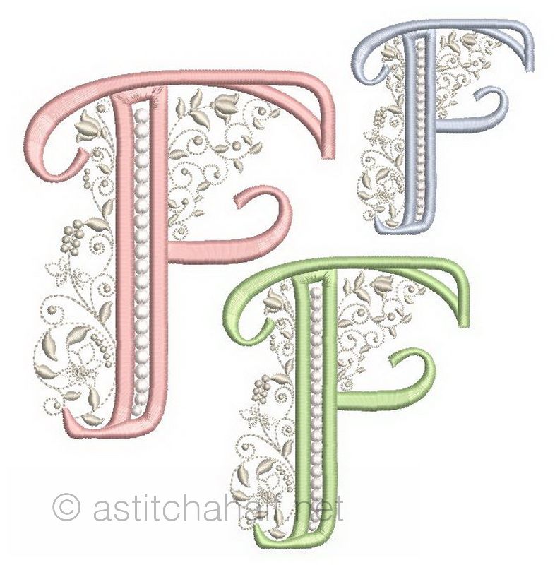 French Knot Monogram F