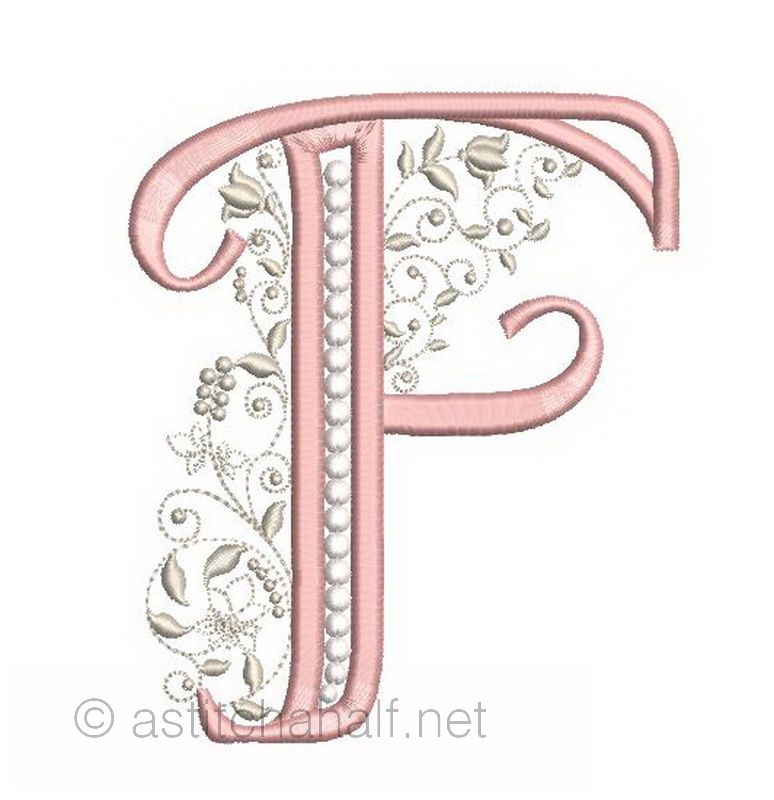 French Knot Monogram F