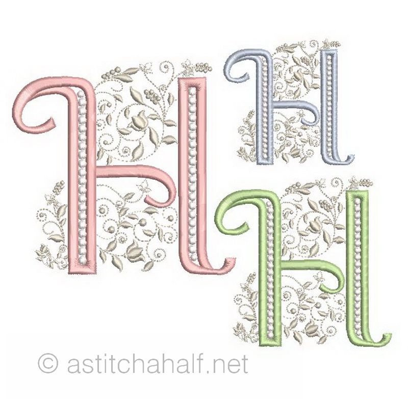 French Knot Monogram H