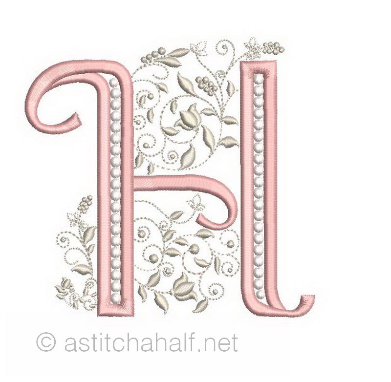 French Knot Monogram H