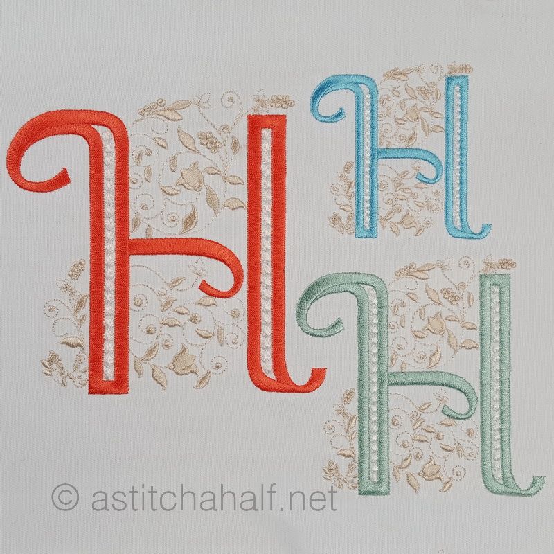 French Knot Monogram H