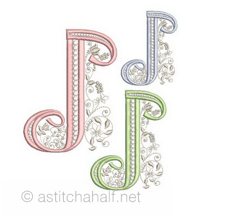 French Knot Monogram J