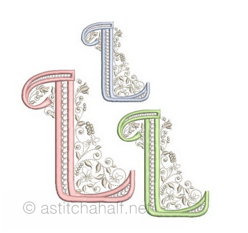 French Knot Monogram L