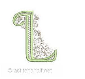 French Knot Monogram L