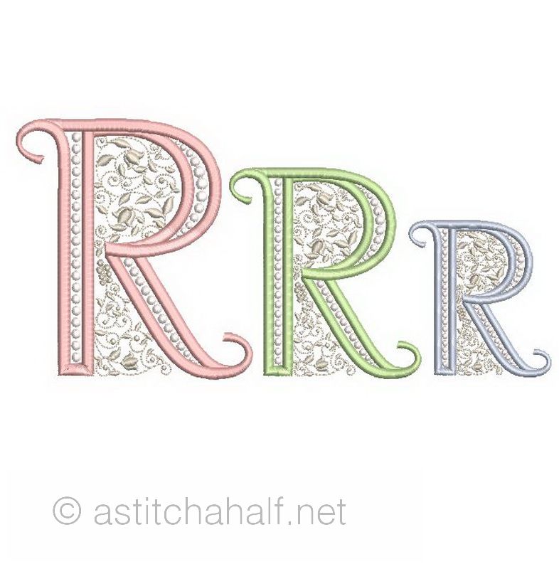 French Knot Monogram R