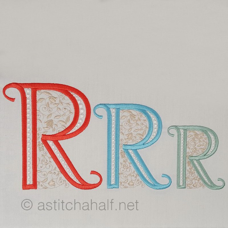 French Knot Monogram R