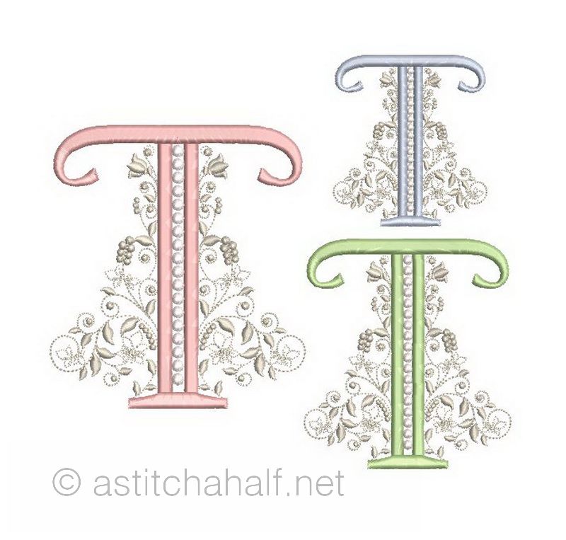 French Knot Monogram T