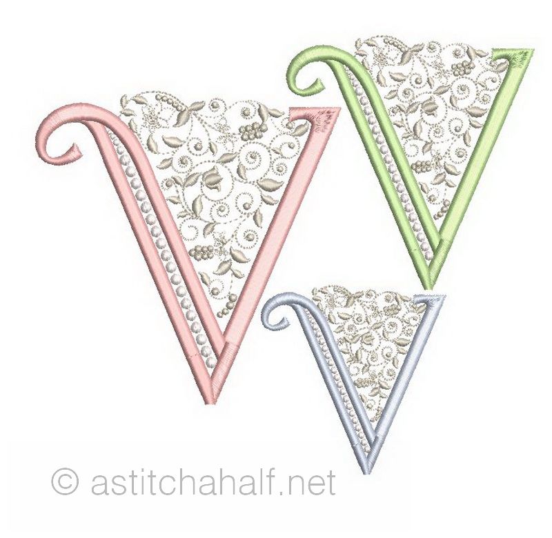French Knot Monogram V