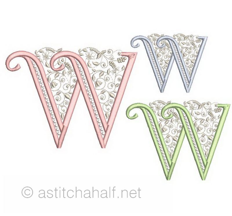 French Knot Monogram W
