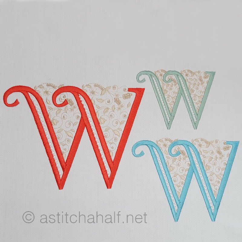 French Knot Monogram W
