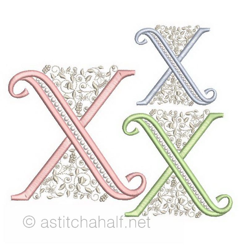 French Knot Monogram X