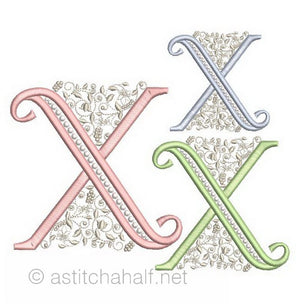 French Knot Monogram X