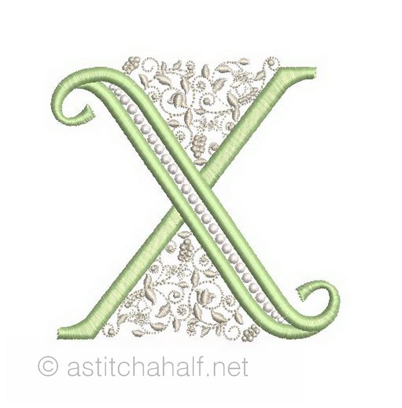 French Knot Monogram X