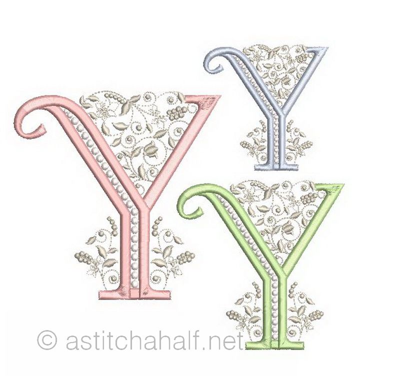 French Knot Monogram Y