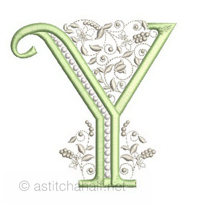 French Knot Monogram Y