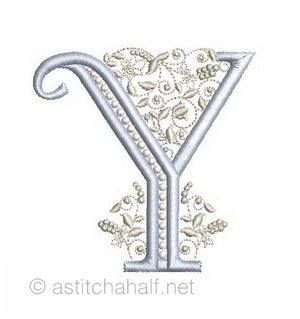 French Knot Monogram Y
