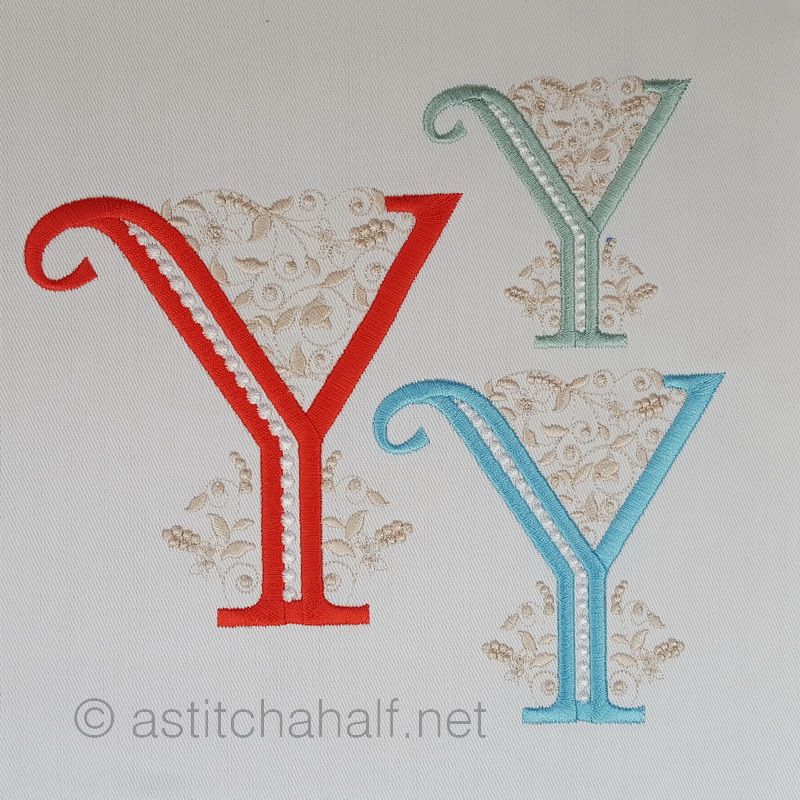 French Knot Monogram Y