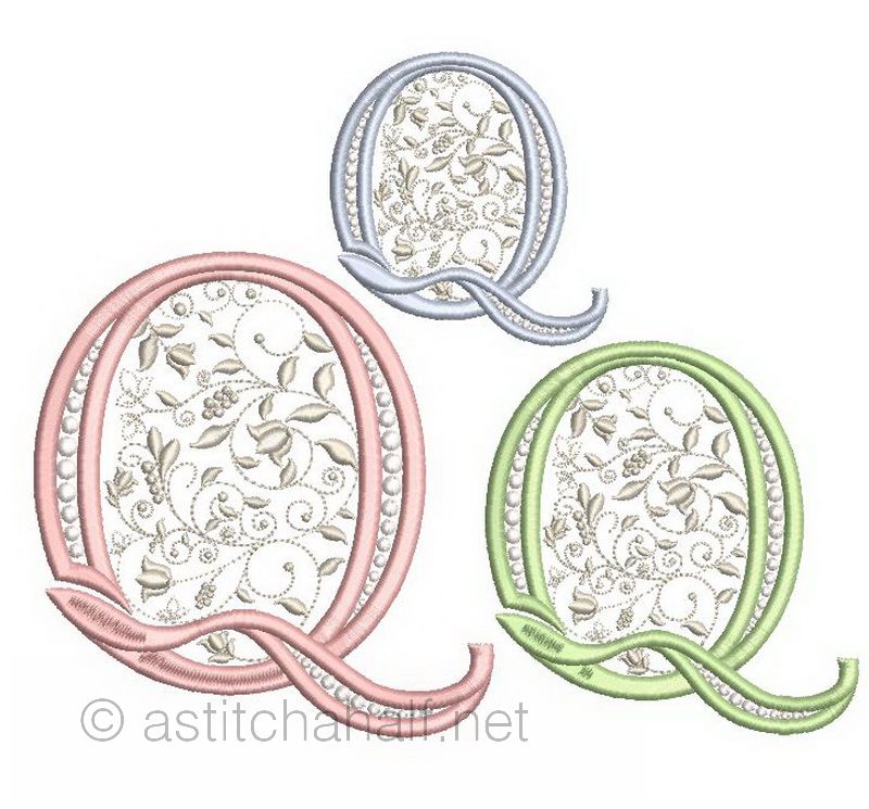 French Knot Monogram Q