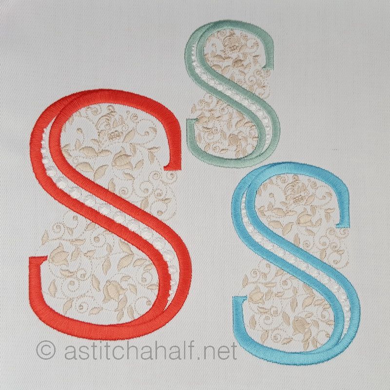 French Knot Monogram S - aStitch aHalf