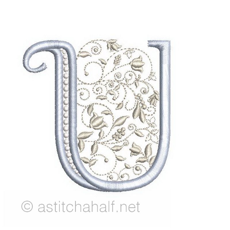 French Knot Monogram U