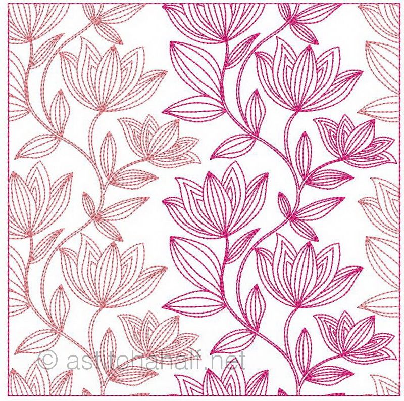 Seamless Floral Flush Quilt Set