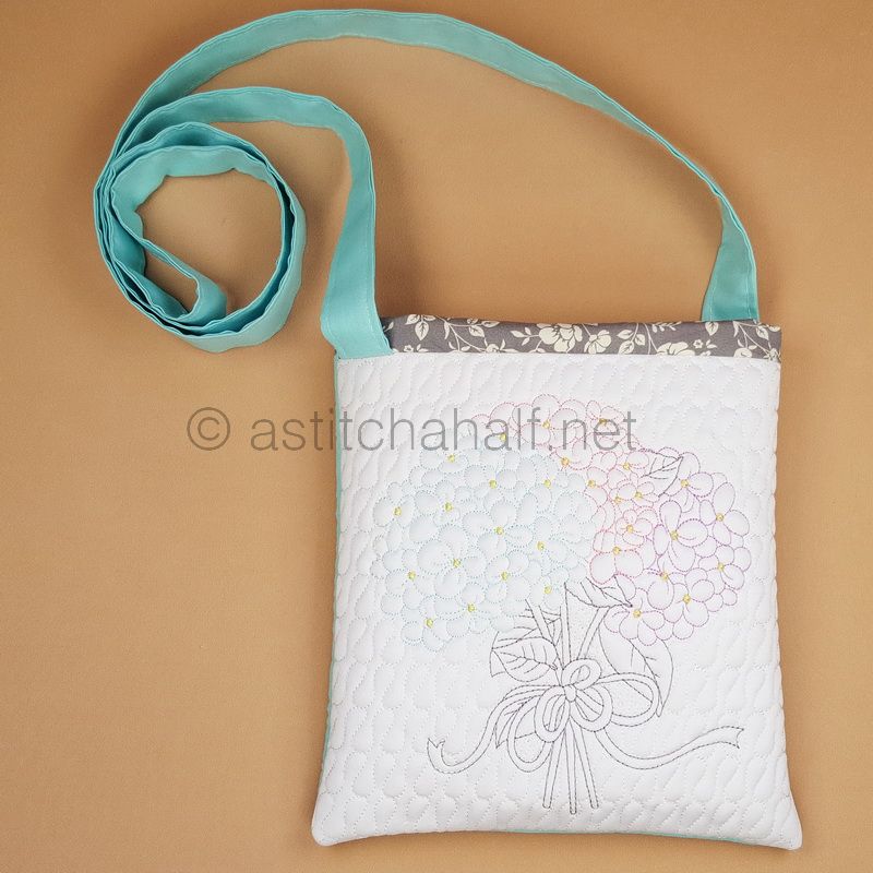 Gentle Blooming Hydrangea Cross Body Bag