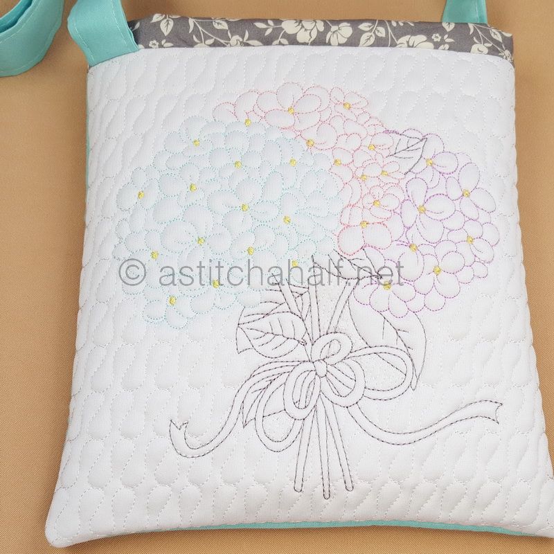 Gentle Blooming Hydrangea Cross Body Bag