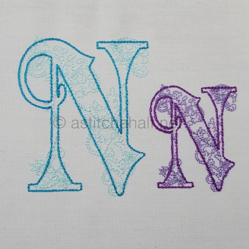 Floraison Monogram Letter N