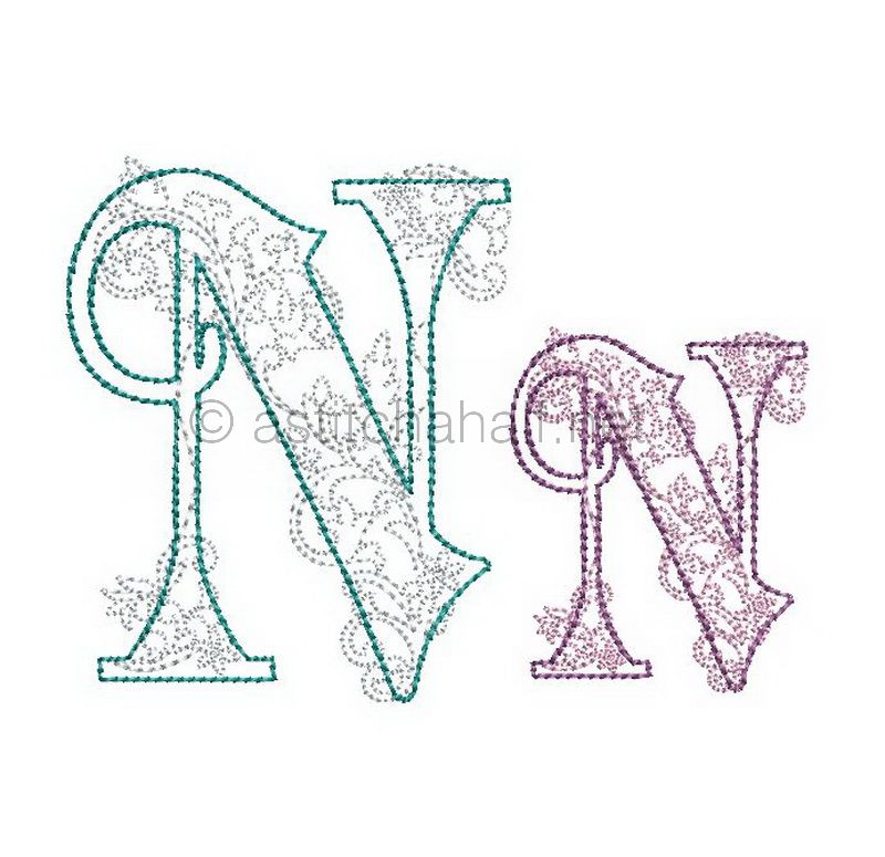 Floraison Monogram Letter N