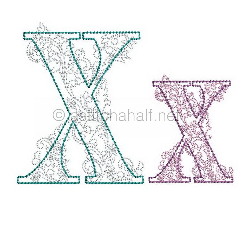 Floraison Monogram Letter X