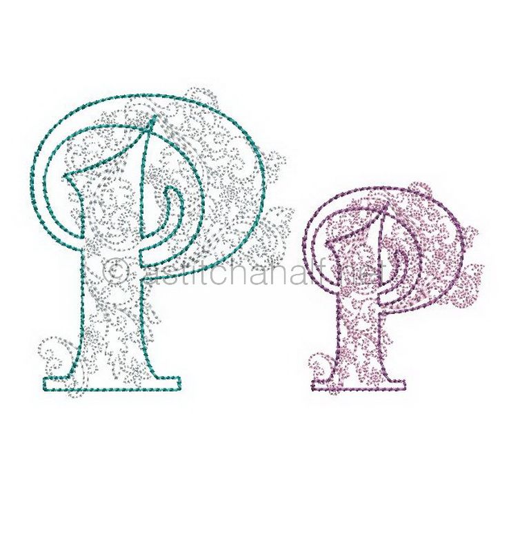 Floraison Monogram Letter P