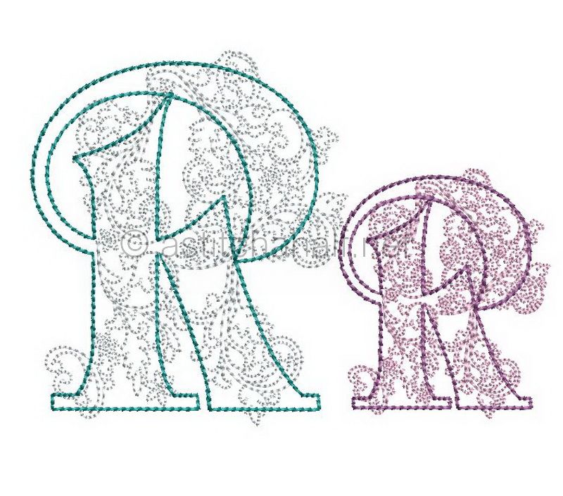 Floraison Monogram Letter R