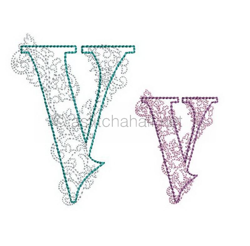 Floraison Monogram Letter V