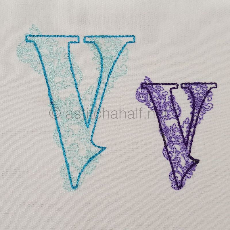 Floraison Monogram Letter V