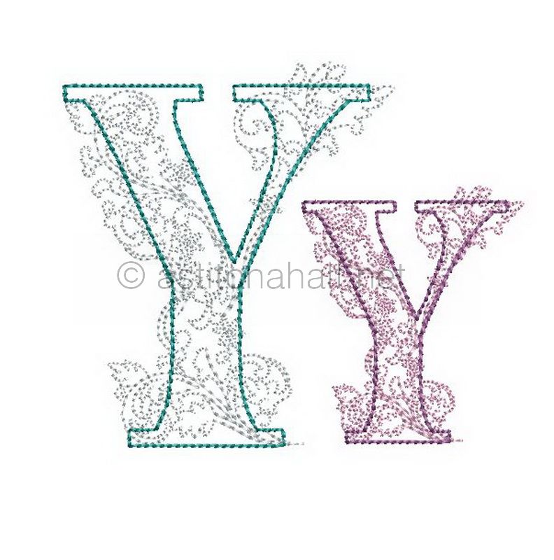 Floraison Monogram Letter Y