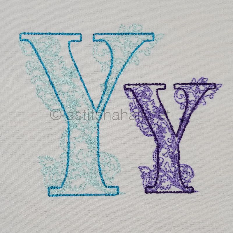 Floraison Monogram Letter Y