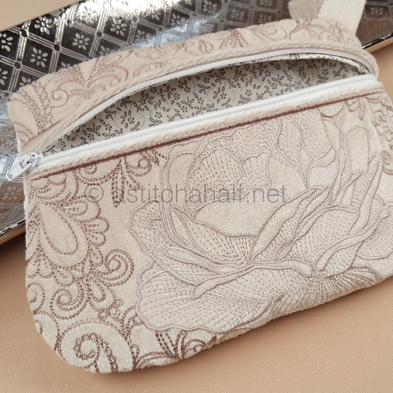 La Bella Rosa Zipper Purse